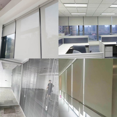 杭州免费上门测量定制公司办公室厂房卷帘窗帘百叶窗竹帘隔断遮光