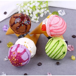 艳上百货店淘宝仿真巨d无霸花式摩天脆脆筒冰淇淋球模型冰激淋模型