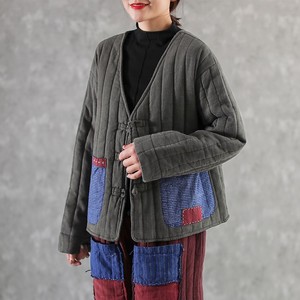 加厚棉服夹棉复古拼色乞丐冬季女装棉麻文艺短款民族风复古小外套