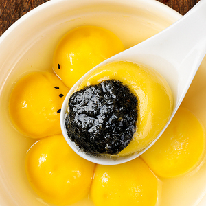 大黄米汤圆馅料元宵节黑芝麻馅芋圆水煮大汤圆卡通多种口味花生馅