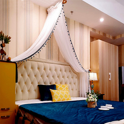 民宿纱幔床头装饰床幔