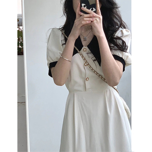 白色连衣裙2024夏季新款裙子女高端精致网红爆款法式气质绝美显瘦