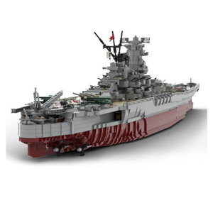 moc积木适用乐高创意军舰航母系列二战德国俾斯麦号战列舰29408