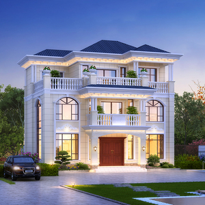 农村自建房设计图新款简欧别墅设计图纸三层复式全套效果施工图纸