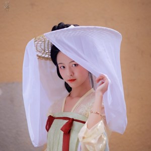 高档汉服斗笠帽面纱配饰侠客斗笠帽幕篱武侠斗笠帽古装道具女侠超