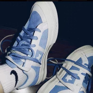 1970s匡威 one star欧阳娜娜常春藤蓝白色男女款低帮鞋167134c