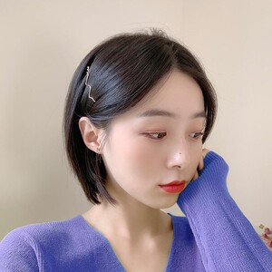 一字夹女发卡网红2021年新款感短发头饰简约刘海夹发夹侧边夹
