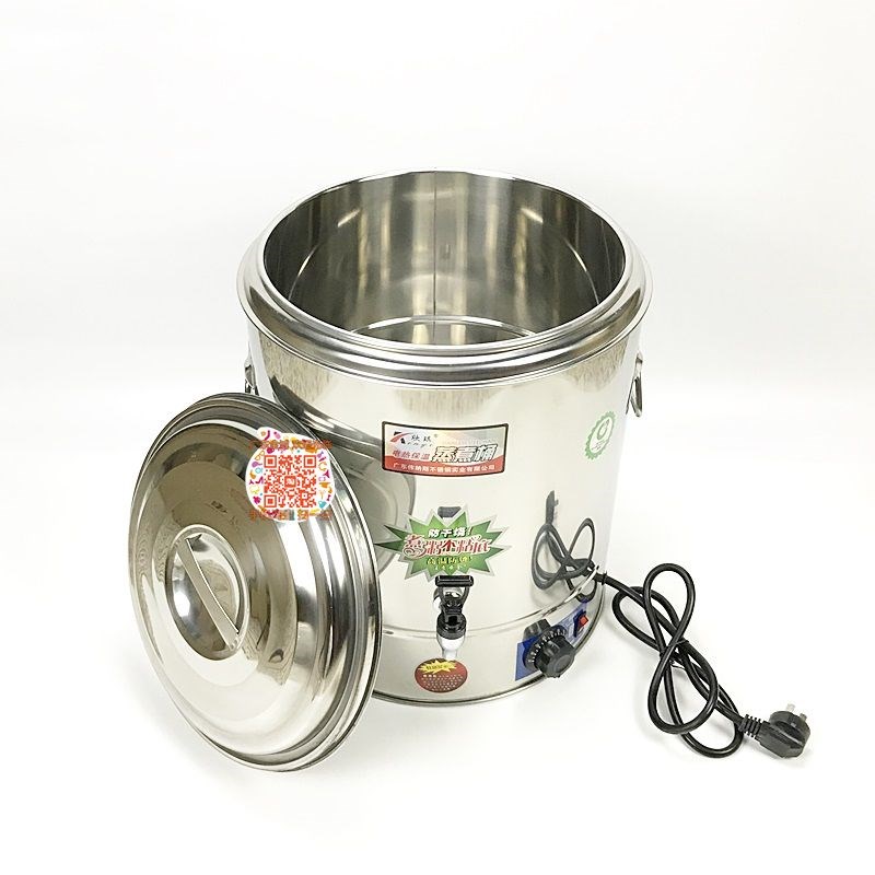 伟纳斯50电加热开水桶双层保温桶蒸煮桶汤面炉煲水龙头商用