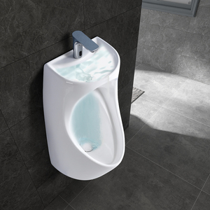 自带洗手盆小便器挂墙式男士小便池壁挂式尿斗家用小便斗带洗手池