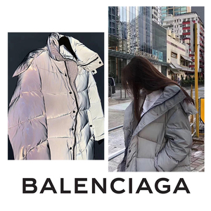 代购balenciaga巴黎世家外套20秋冬新款3m荧光反光男女同款羽绒服