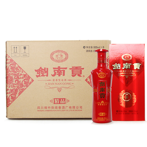 剑南春酒厂 2018年出厂剑南贡精品 52度浓香型白酒500ml*6瓶