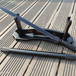 镇宅锰钢车载一体长刀剑q防身棍中刀短剑长款冷兵器收藏刀具未开