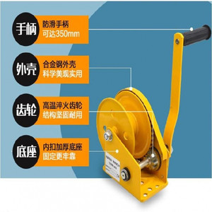 吊机家用楼上小型升降盘葫芦小吊机起重滑轮平台手动卷扬机手摇绞
