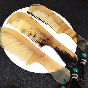 欧洲进口代美发进口羚羊角角梳防脱发手工经络按摩天然梳子长辈健