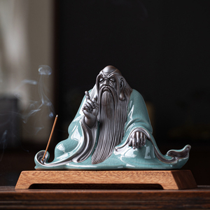 老子摆件陶瓷中式历史人物雕像客厅书房桌面装饰雕塑工艺品礼品