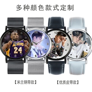 定私钢水表本片带手情表刻约日男侣e简防人女学版款生韩照印字制