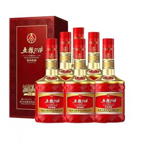 五粮液52度五粮ptvip柔和精制皮盒浓香型白酒500ml*6瓶整箱