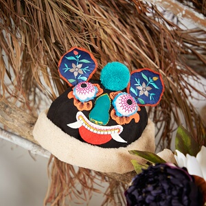 国潮新品布老虎帽子民族风时尚手工刺绣虎头帽子冬季毛绒保暖帽子