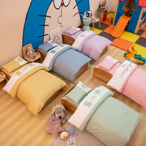A类纯棉幼儿园被子三件套宝宝入园专用被褥床品六件套小床午睡3