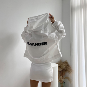 现货jil sander防晒衣小众设计感韩版女防紫外线连帽外套防晒服