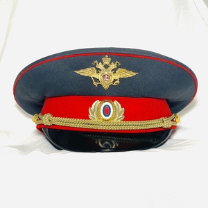 原品保真俄罗斯内务部红墙大檐帽 全新大檐帽贝雷帽