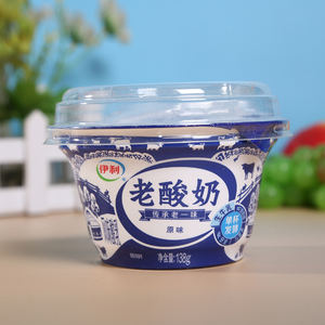 伊利老酸奶138g*12杯凝固型生牛乳发酵风味酸乳碗装原味杯装酸奶