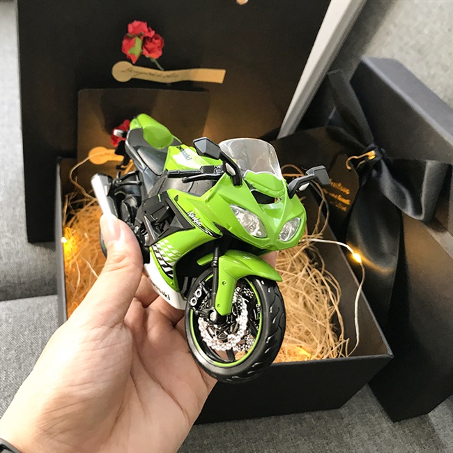 川崎hr2摩托车1:12机车合金模型诞情创人节送男朋友圣生日礼意品