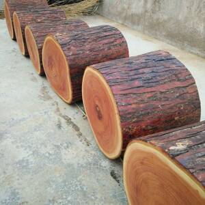 特价香椿木原木墩子实木茶几凳大板底座原木树墩子原木树桩木桩凳