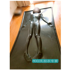 欧洲进口代乳胶真空床窒息床束缚床乳胶睡袋抽气式乳胶衣真空床单