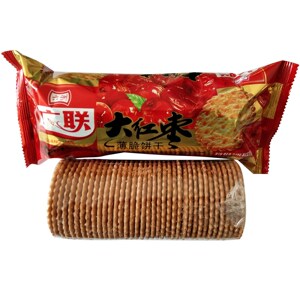 广源广联大红枣薄脆饼干128克x3袋芝麻酥早餐饼休闲零食