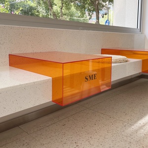 亚克力L型展示架网红店道具展示柜桌面梯形展示台阶梯产品陈列柜