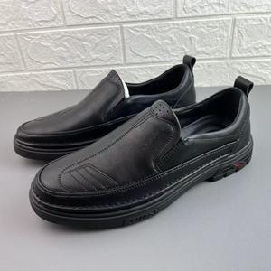 吉尔达秋季新款男士皮鞋男真皮内增高男鞋一脚蹬商务休闲透气鞋子