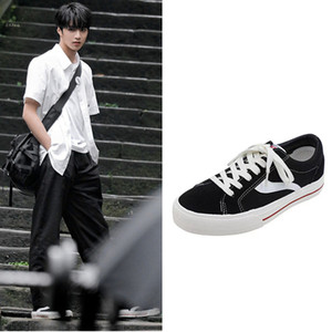 时代少年团刘耀文同款鞋子女休闲经典帆布鞋街拍学生平底滑板鞋