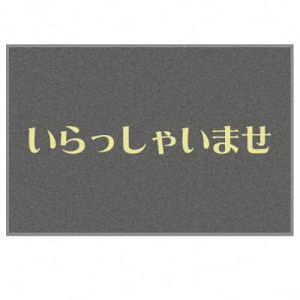 黑色日文欢迎光临丝圈地毯定制入户门垫迎宾防滑脚垫日本料理地o