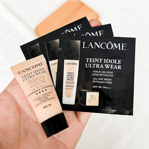 lancome兰蔻持妆粉底液中小样试色混油皮b01po01控油遮瑕持久清透