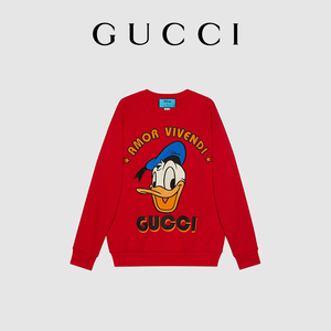 gucci古驰disney x gucci唐老鸭印花棉卫衣