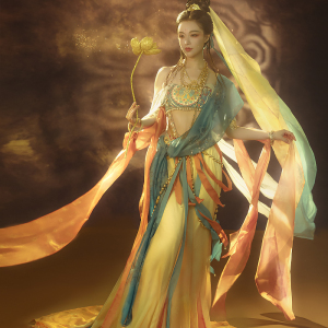 现货 煌月敦煌飞天[鸿音逆水寒联名]真的菜菜西域 南北朝汉服