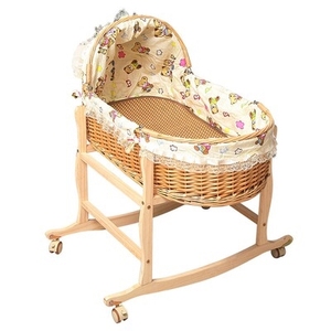 竹子编的竹编婴儿床睡篮哄娃藤编编织网红宝宝哄睡摇篮老式传统