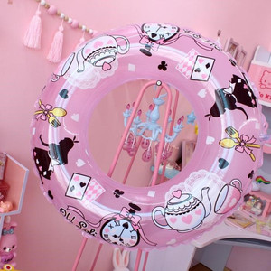 可爱少女心粉色系网红充气游泳圈成人大人加厚软妹救生圈墙面装饰