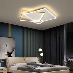 华艺照明卧室吸顶灯简约现代大气家用超薄方形led房间灯创意个性
