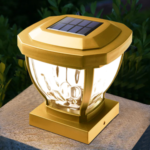 柱子灯中式圆形围墙中式圆球大门口别墅户外庭院门柱全铜柱头灯