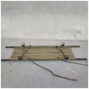 抗战时期老物件红军纪念品行军担架床红色收藏博物馆影视道具摆件