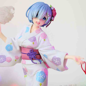 浴服蕾姆手办模型机箱摆件从零开o始c棉花糖和服浴衣雷姆公仔漫翔