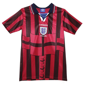 1998年世界杯红色球衣英格兰复刻版短袖球服经典复古长袖足球队服