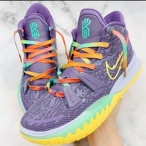 适配nike kyrie 7"daybreak"欧文7破晓紫黄扎染渐变篮球鞋鞋带