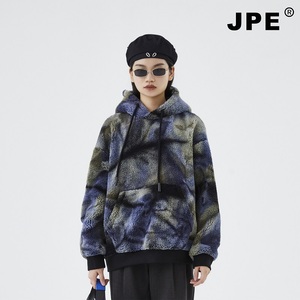 JPE男装商场同款羊羔绒套头连帽卫衣AD1FB262 全新，