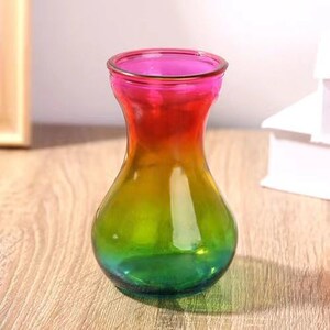 风信子玻璃花瓶水养花卉植物加厚水生彩色水培瓶绿萝时尚插花瓶子