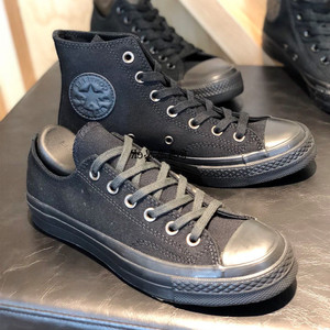 日系匡威1970s黑武士纯黑色高低帮休闲帆布鞋168928c 168929c