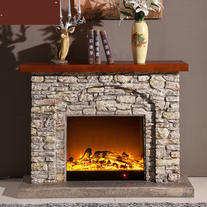 复古仿文化石头壁炉架壁炉欧式 美式乡村电壁炉1.2/1.3/1.4/1.5米