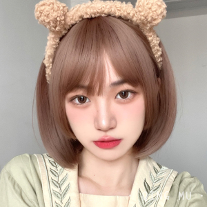 倾慕 公主切假发短发女夏季全头套 lolita波波头二次元日系可爱